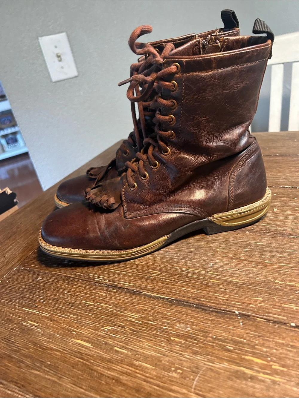 Dan post Kiltie western boots size 6.5 unisex youth